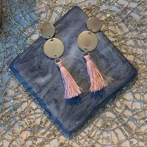 Tassel earrings with gold accents
